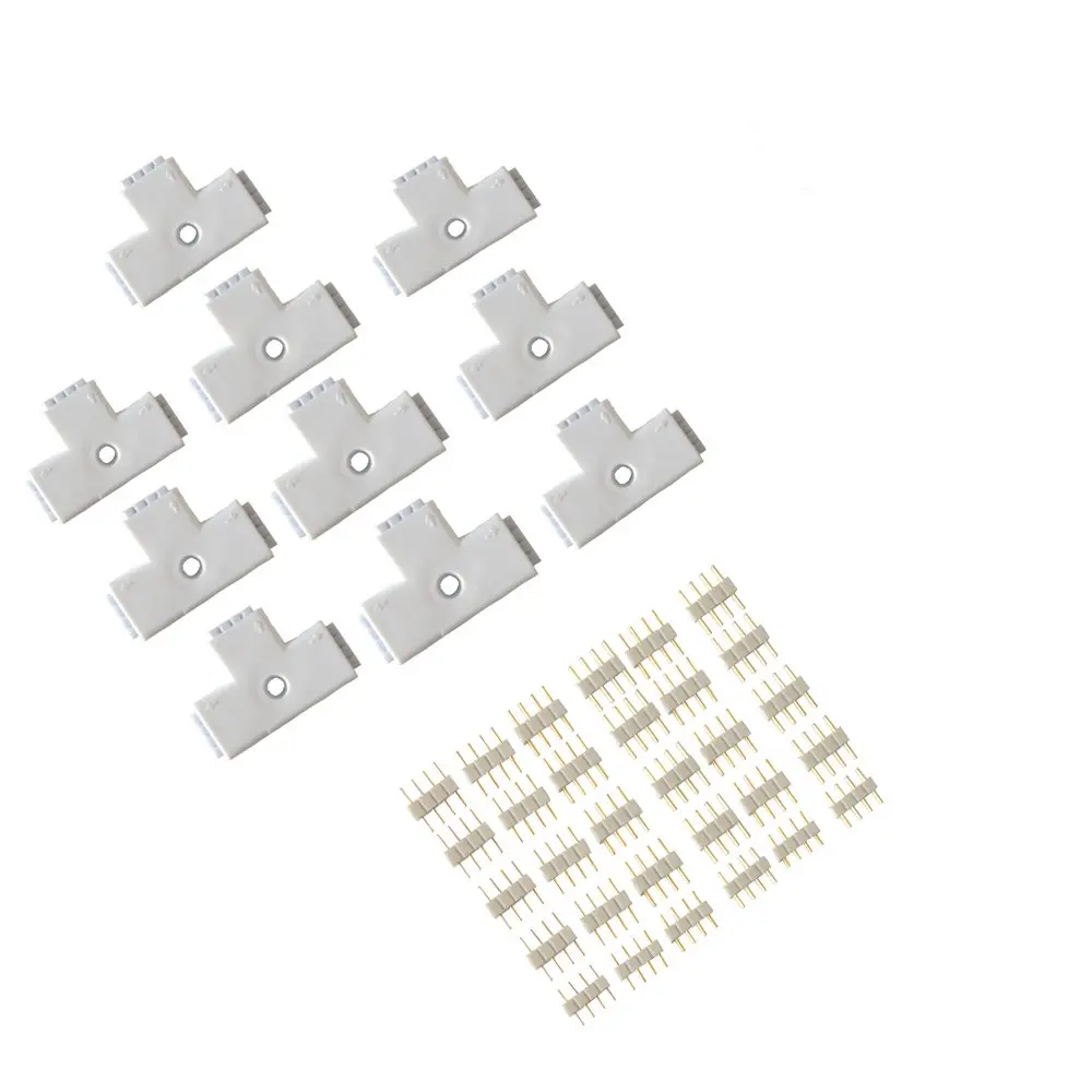 [Seven Neon] Бесплатная доставка пластиковый cnorner L T X shape 4PIN 10 мм FPC 5050 3528 RGB разъем