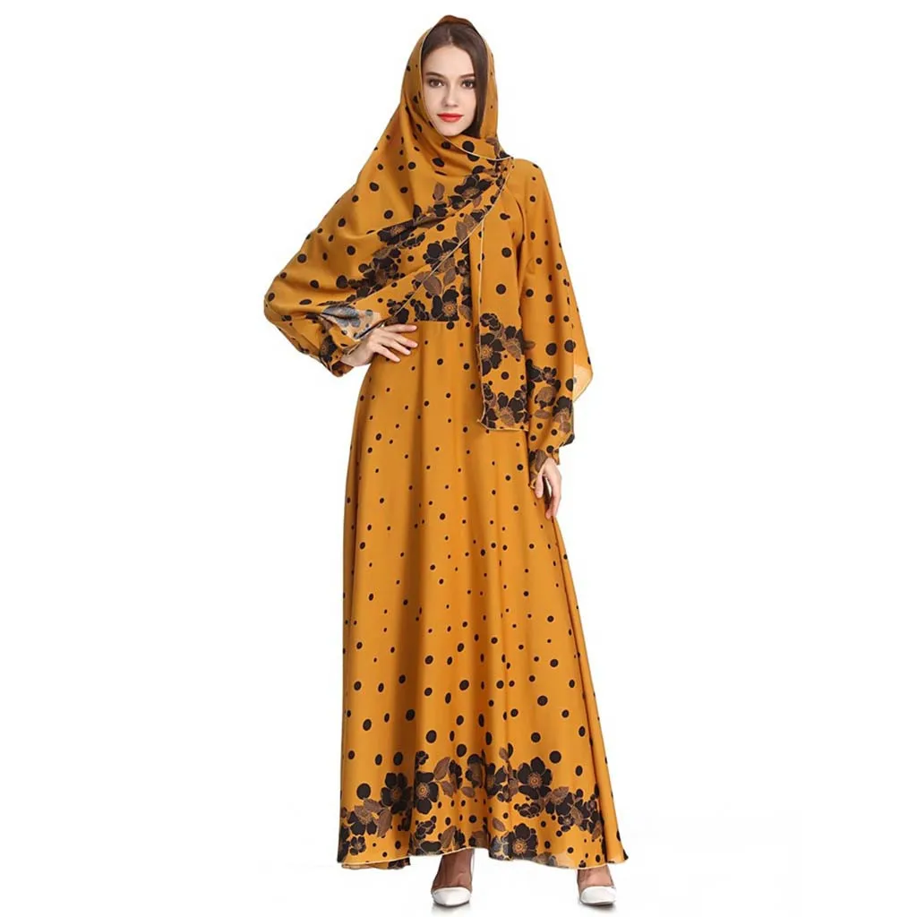 2019 abaya Дубайский Мусульманский платье хиджаб Элегантные платья Исламская одежда