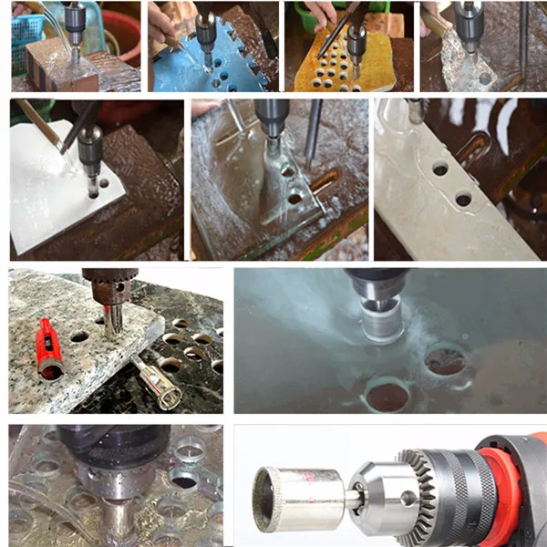 

14Pcs/Set 3-70mm Diamond Holesaw Drill Bit Tool for Ceramic Porcelain Glass Marble Diamond Holes Saw Drill Bits