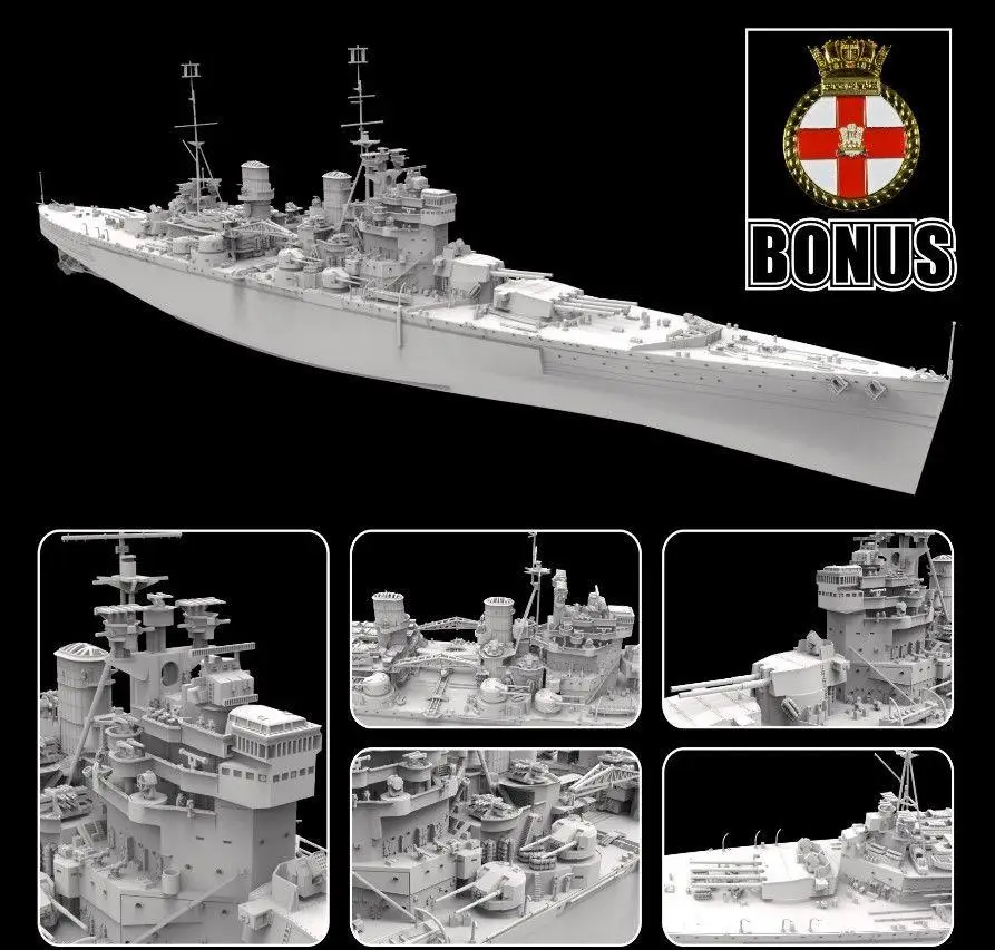 Flyhawk 1/700 1153 HMS Prince of Wales Dec.1941.5 высокое качество 2018 Новинка|Наборы для сборки
