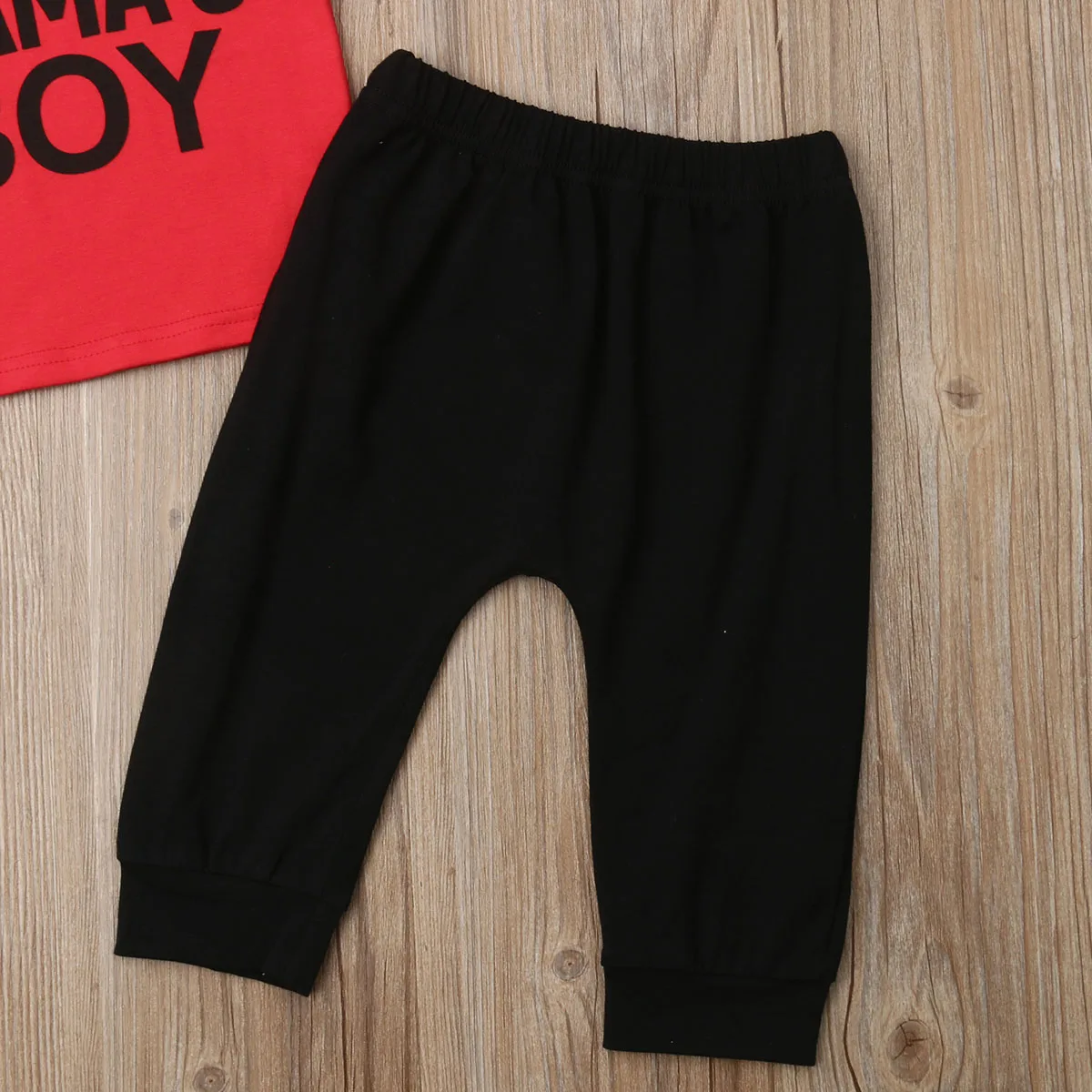 Emmababy 2019 Toddler Baby Boy Red Letter T-Shirt Tops Black Long Pants Leggings Cotton Outfits Set 0-4T | Детская одежда и обувь