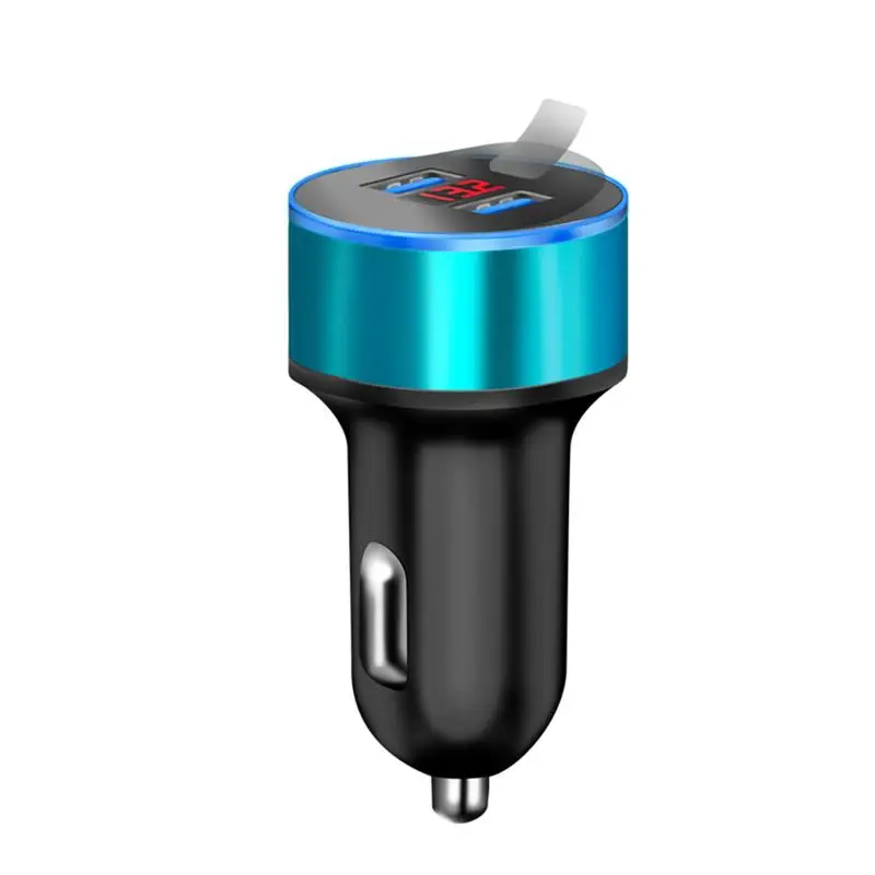 3.1A USB двойной порт автомобильное зарядное устройство 12В/24В Цифровой светодиодный
