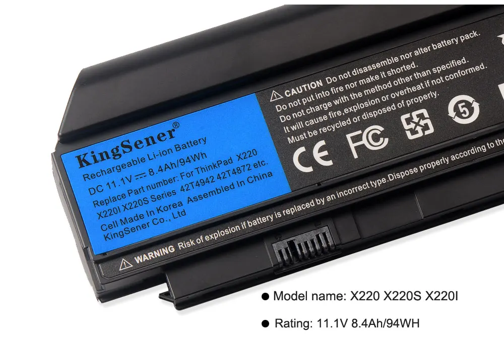 Аккумулятор KingSener для ноутбука Lenovo Thinkpad X220 X220I X220S 42T4899 42T4900 42T4942 42T4872 42T4865 42T4866 11 1 В 8.4