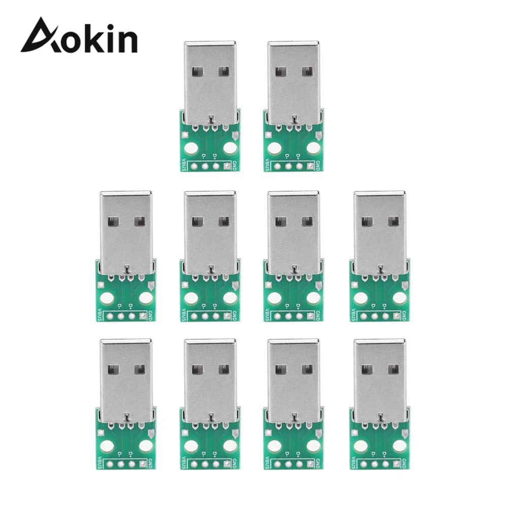 10 шт. Тип у муфтовый стыковочный USB к DIP 2 54 мм адаптер для печатной платы конвертер