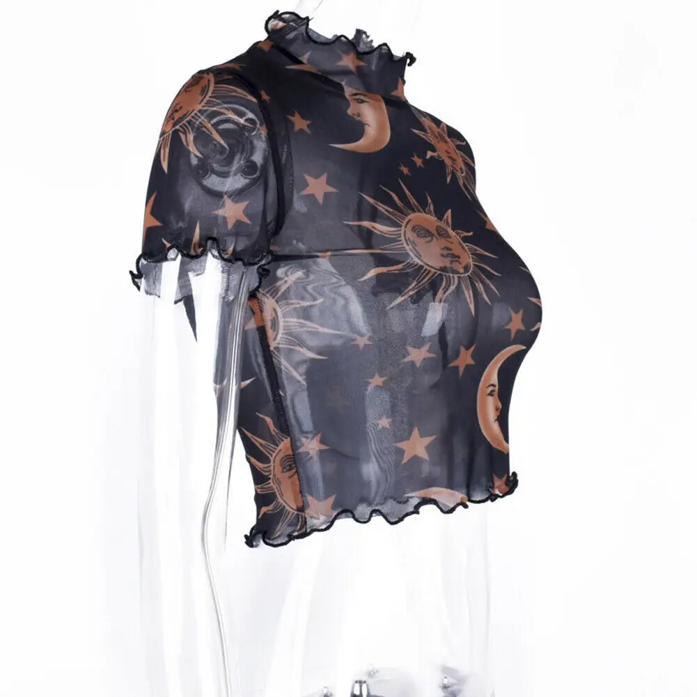 Женская футболка с короткими рукавами летняя повседневная укороченная Футболка