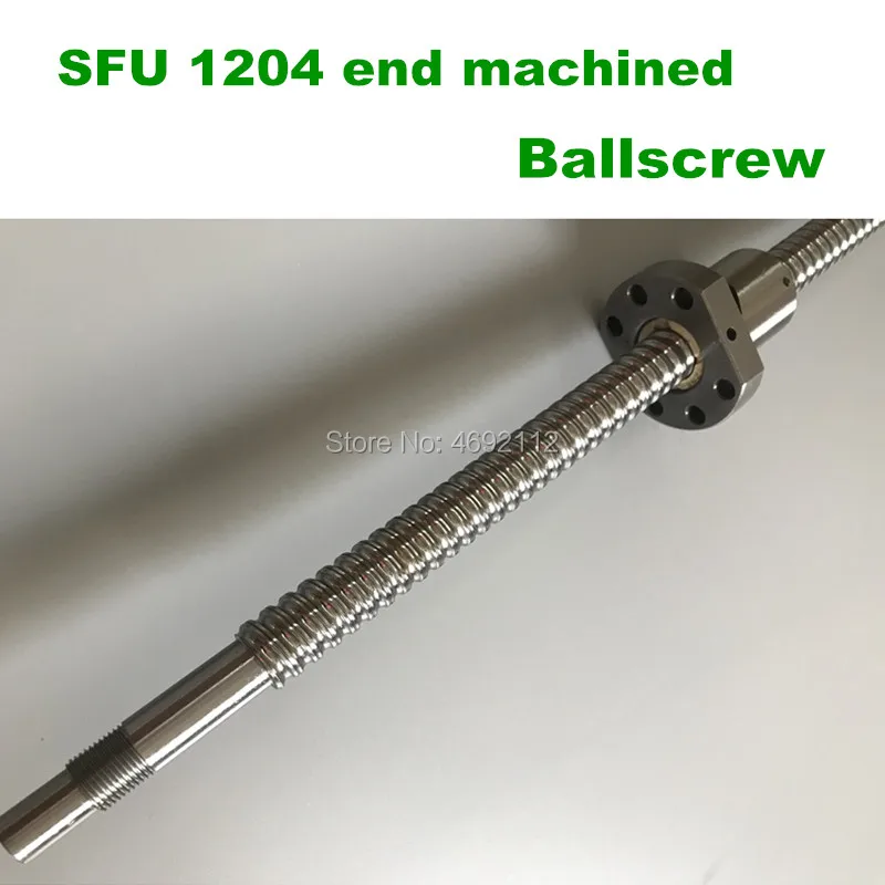 1204 шаровой винт С7 SFU1204 1100 1200 1500 мм с одним фланцем одинарная шаровая гайка для