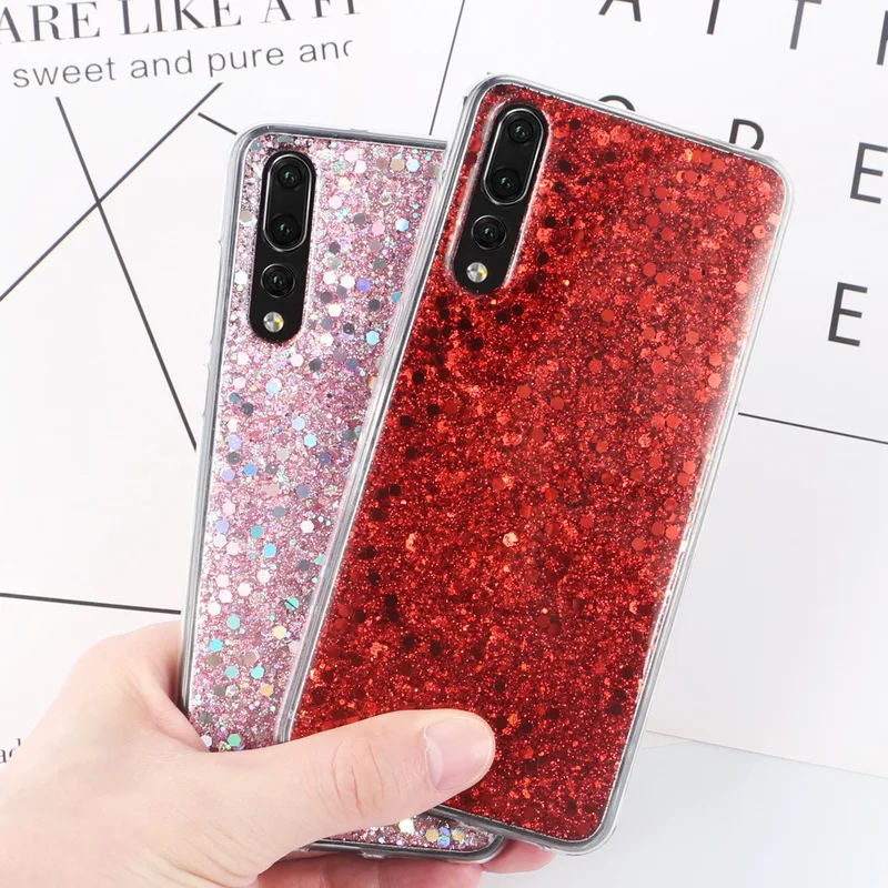 MOESOE чехол сверкающий с блестками для huawei P30 P20 Pro Коврики 10 20 Lite пластичный