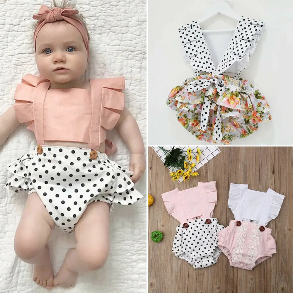 Новинка от Pudcoco боди для маленьких девочек летний костюм 3 до 24 месяцев|Ромперы| |