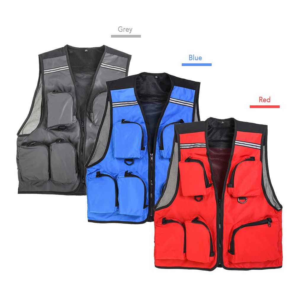 Спасательный жилет Lixada Fly Fishing регулируемый сетчатый Mutil-Pocket для активного отдыха