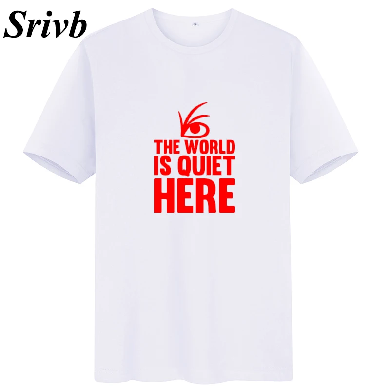 Srivb The World Is Quiet Here Punk Rock Женская Футболка harajuku черно белая забавная летняя