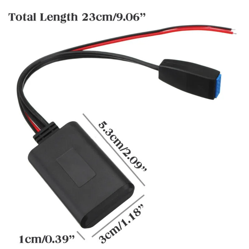 1 шт. 23 см 10 pin Черный ABS пластик 4 Bluetooth модуль CD головки блока AUX порт адаптер для BMW