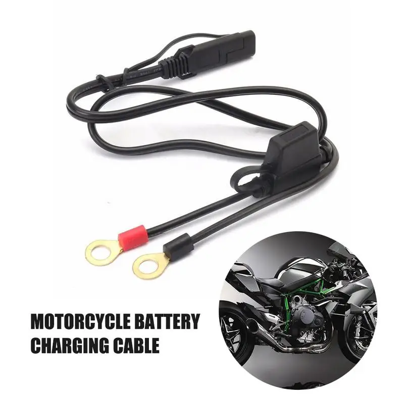 

Зарядное устройство для мотоциклов или снегоходов, 1 шт., кабель для зарядки SAE, быстроразъемный штекер SAE к кольцевому клемму 12 В