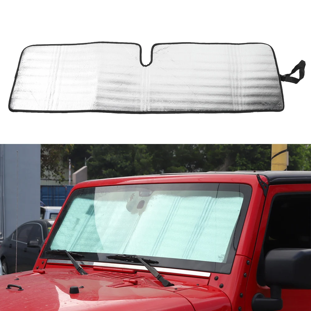 

Солнцезащитный козырек на лобовое стекло, тепловой козырек, коврик для Jeep Wrangler 2007-2017, автомобильные аксессуары