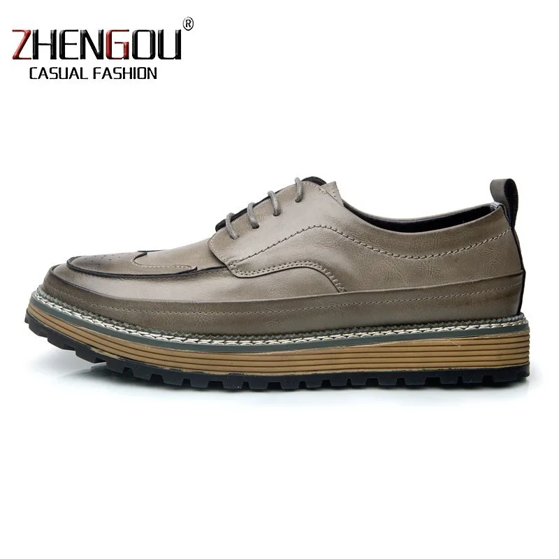 ZHENGOU British men's casual Korean version of the trend shoe board lift brock shoes fall new 1187 | Обувь