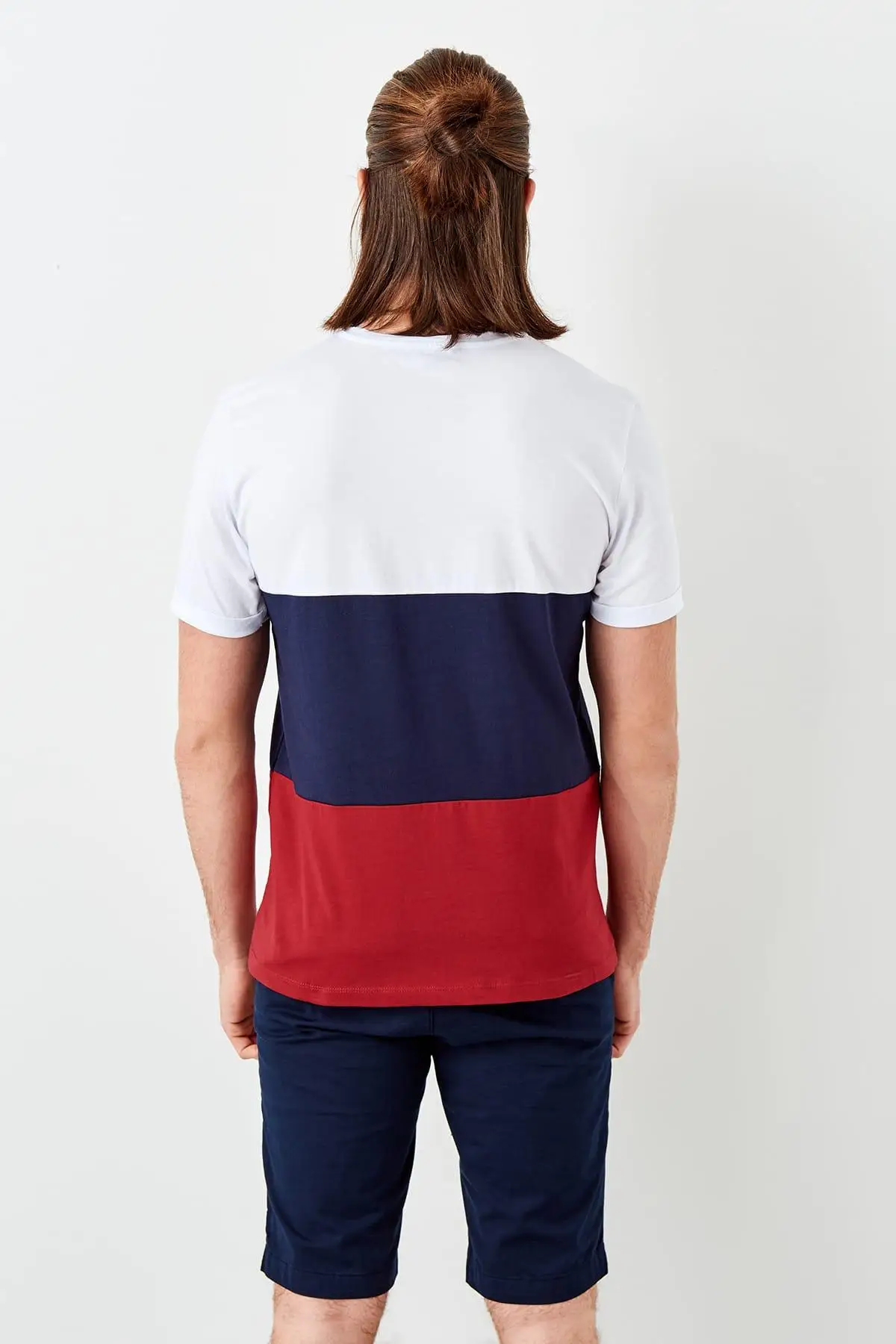 Мужская Бордовая футболка с отделкой Trendyol TMNSS19SQ0017|Футболки| |