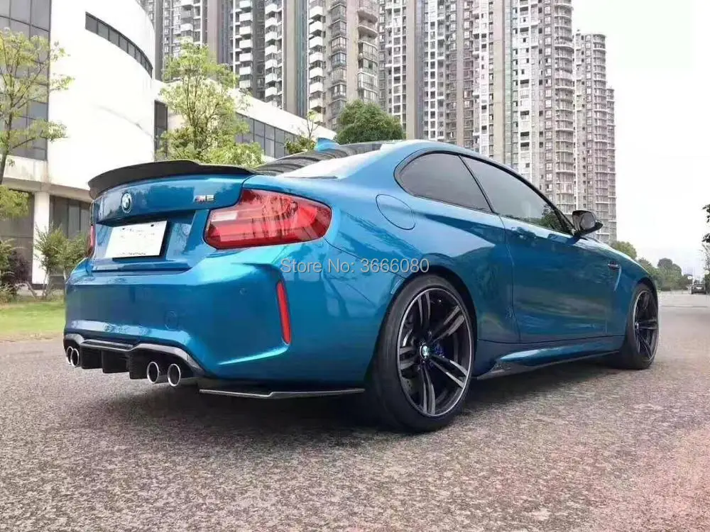 SHCHCG для BMW F87 M3 M2 2016 2017 Высокое качество углеродного волокна задний бампер губ