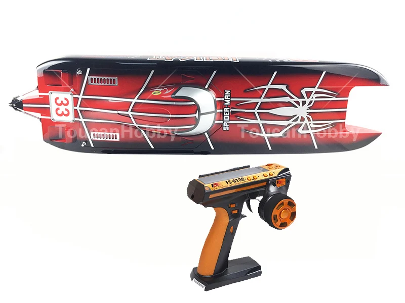 E51 RTR двухмоторная электрическая RC гоночная лодка с 120A ESC/RadioSys/100kmh/батарея Spider Painting
