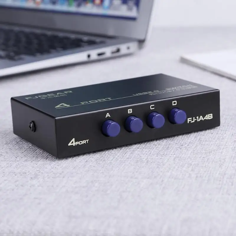 USB 2 0 4 порта Обмен Переключатель Селектор адаптер Коробка концентратор для