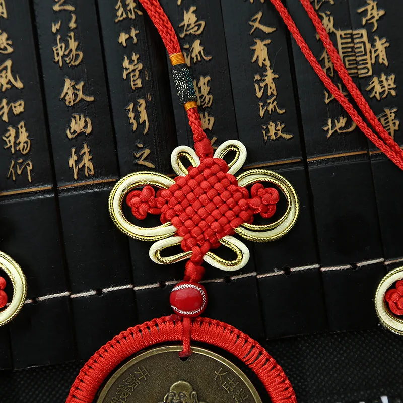 Амулет китайский из полиэстера с узлами безопасный медный амулет бахромой в