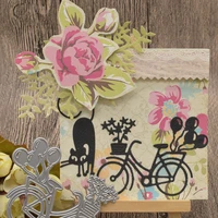 cat bicycle metal cutting dies for scrapbooking paper card album decoration embossing template craft dies