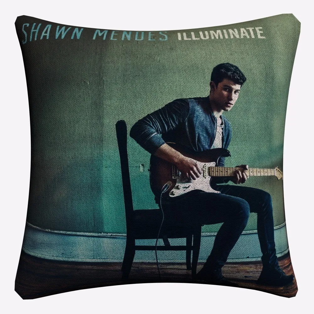 Декоративная подушка Shawn Mendes из хлопка и льна 45x45 см|Наволочки| |