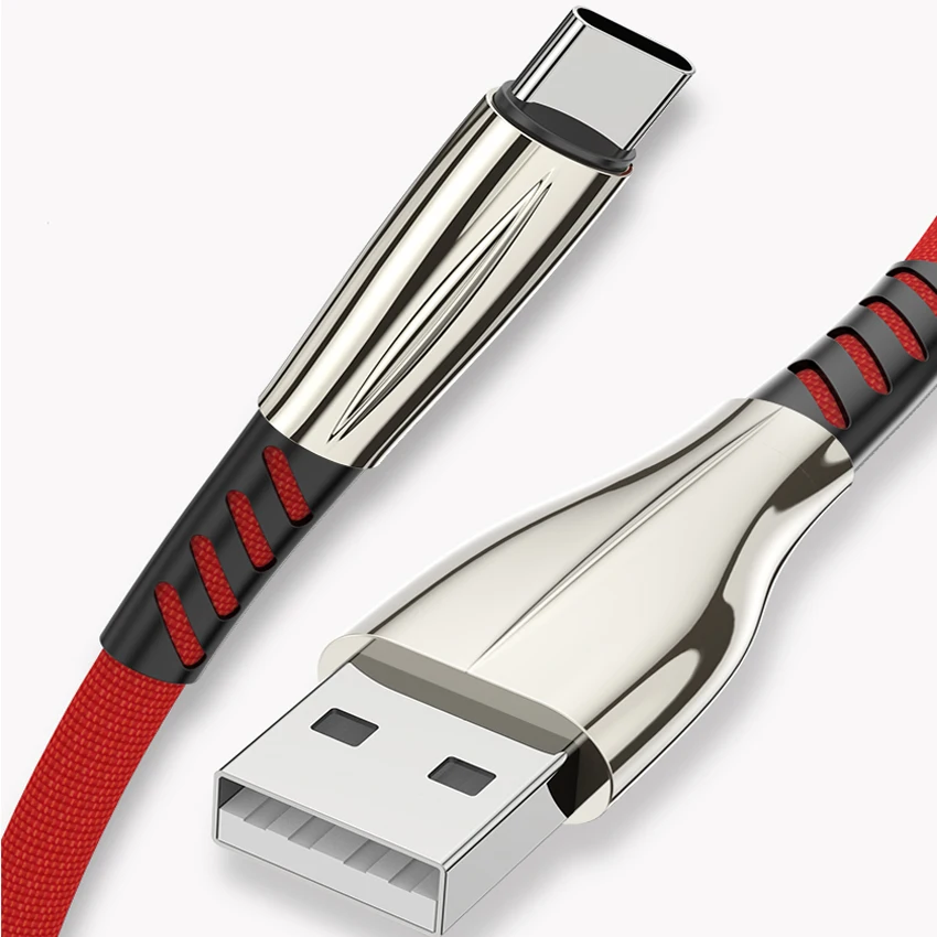 REZ Quick Charge USB Type C кабель для Huawei Samsung S9 S8 Plus S10 Быстрая зарядка зарядки мобильного