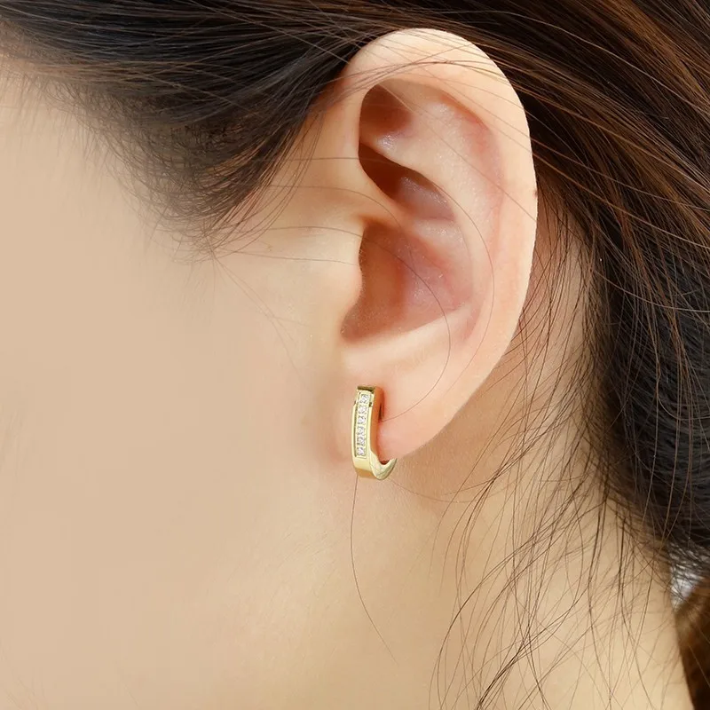RIR Французские ювелирные изделия для рыбалки с серебряной надписью J Shaped CZ камень