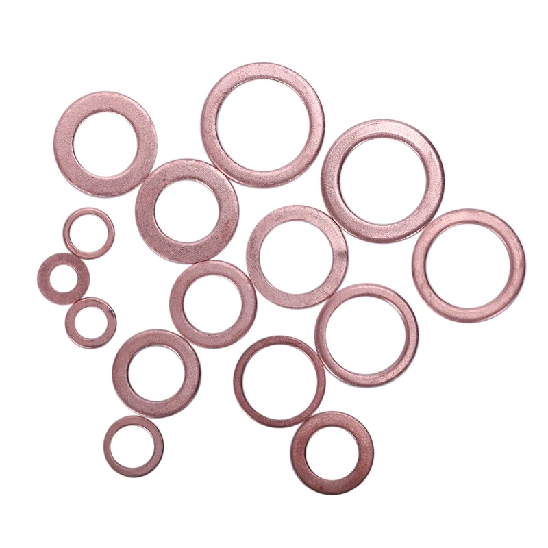 150 X медных колец ассортимент уплотнений уплотнения сливного масла набор