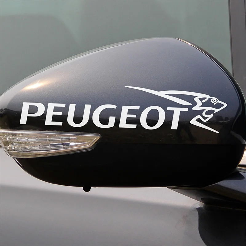 2 шт. настраиваемый Лев зеркало наклейки для автомобиля окно Стайлинг PEUGEOT 307 206 308