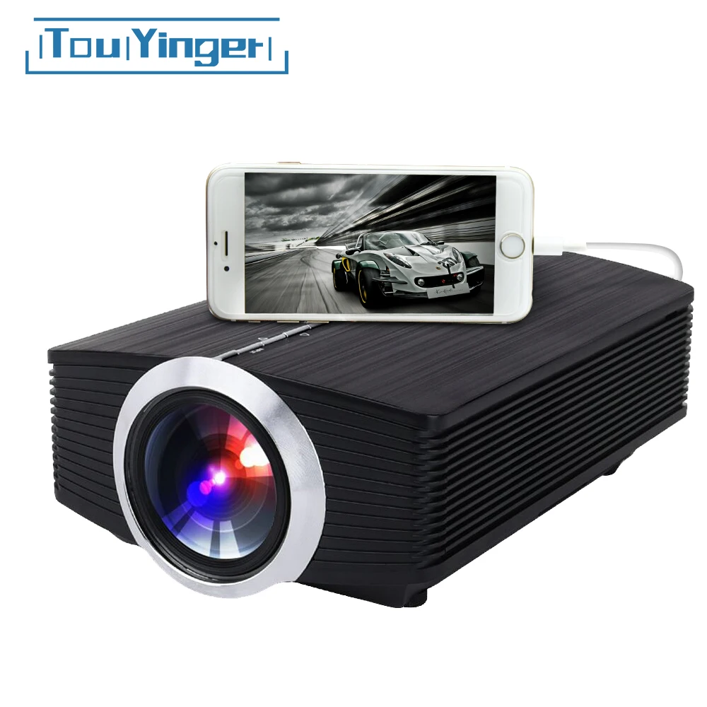 Touyinger T2A проводной зеркальный мини проектор LED для iPhone Android Smart мобильный телефон