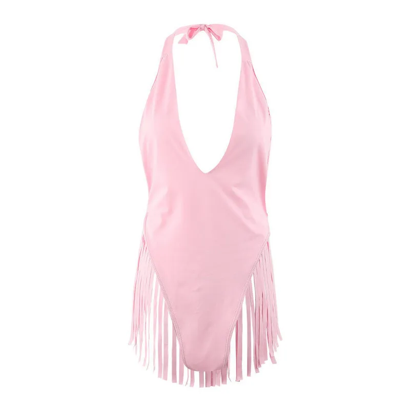 Meihuida Swimwear Women One Piece Swimsuit Tassel Monokini Bikini Set Boho Beach Plus Size S-XL | Спорт и развлечения