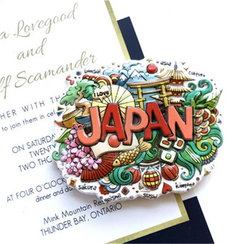 Япония Таиланд Великобритания Индия путешествия резиновые магниты на