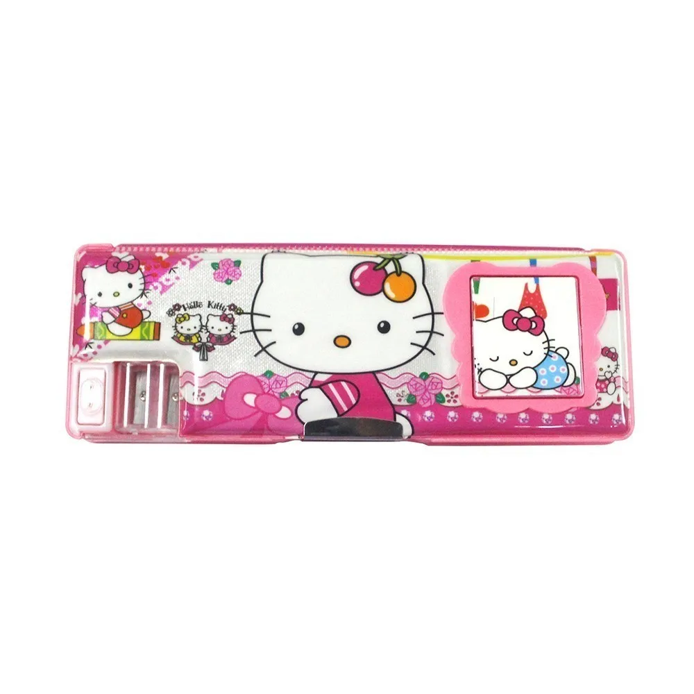 GOOD Durable Cartoon Creative Stationery Box Multifunction Double Child Case Two Pencil Sharpener Calculator HOT Time limited | Канцтовары