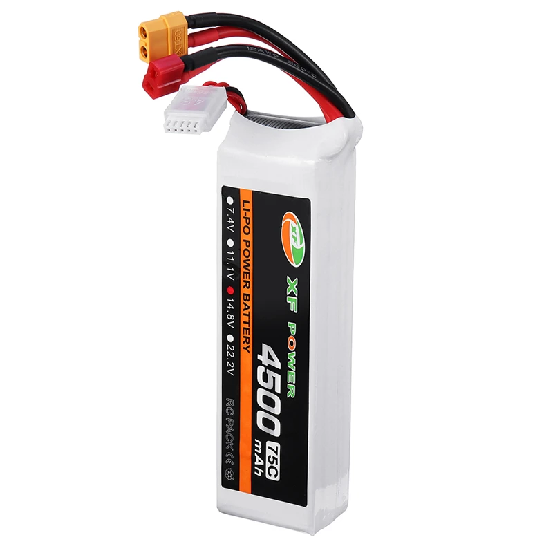 Lipo аккумулятор XF Power 14 8 в 4500 мА/ч 75C с разъемом T/XT60 для Skyhunter RC самолет Мультикоптер