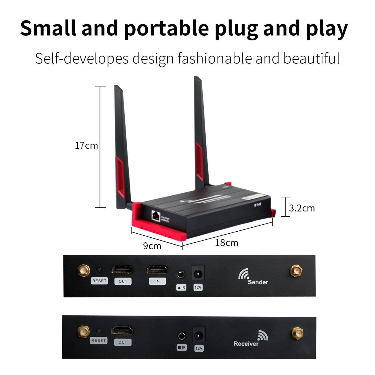 MiraBox беспроводной HDMI удлинитель/адаптер/ключ 60 м (HDMI передатчик + приемник)