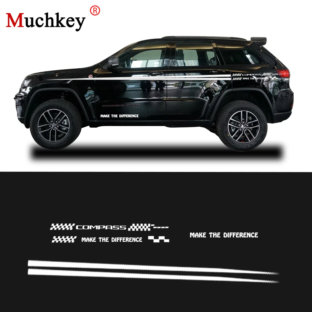 Автомобильные аксессуары для Jeep Compass Hatchback Sedan внедорожник боковая наклейка на