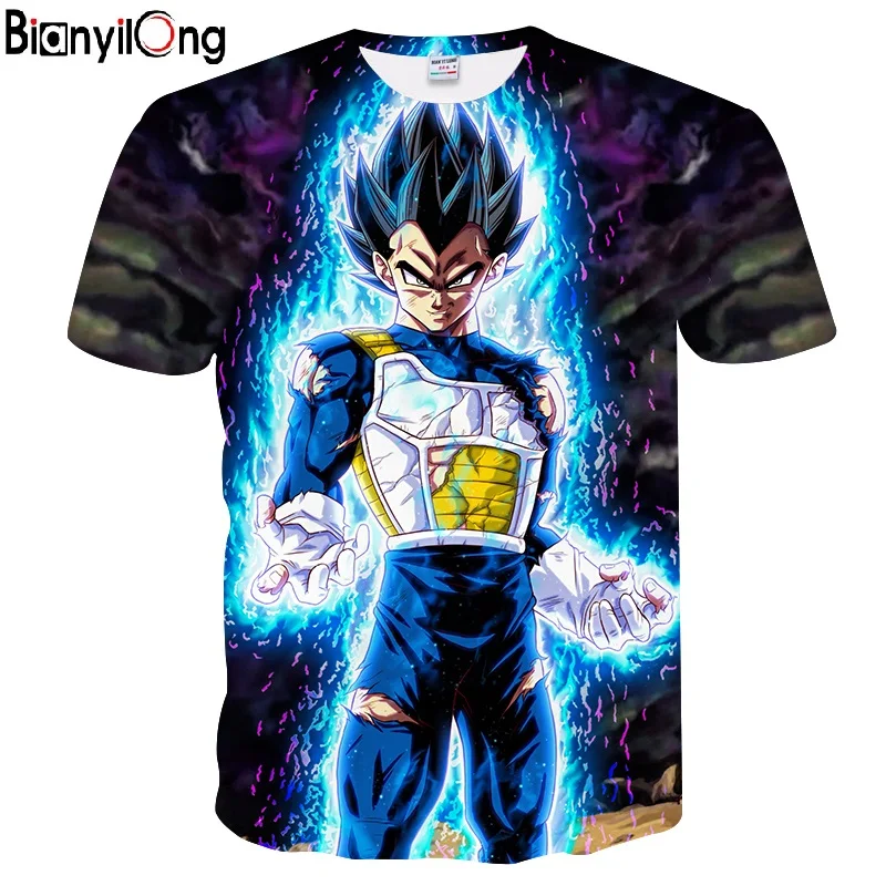 BIANYILONG/2018 повседневные мужские футболки с принтом dragon ball и круглым вырезом модные