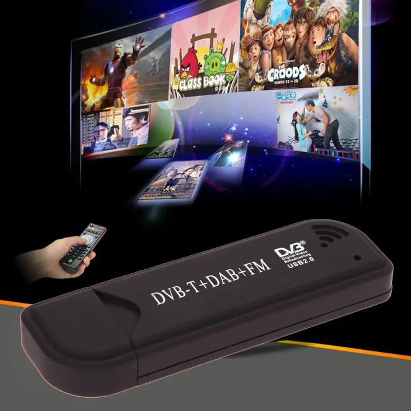 ALLOYSEED Новый USB2.0 цифровой DVB T SDR + DAB FM ТВ тюнер приемник TV Stick RTL2832U FC0012 цифровая