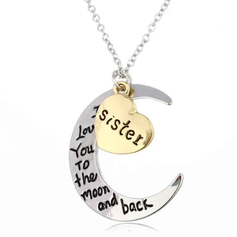 Mom Sister Daughter Grandma necklaces pendants New trinket costume jewelery long chain charm necklace gifts souvenirs for family | Украшения