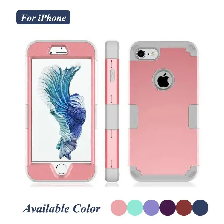For iPhone 8 Plus Heavy Duty Armor Shockproof Hybrid Tough Hard Case Cover |