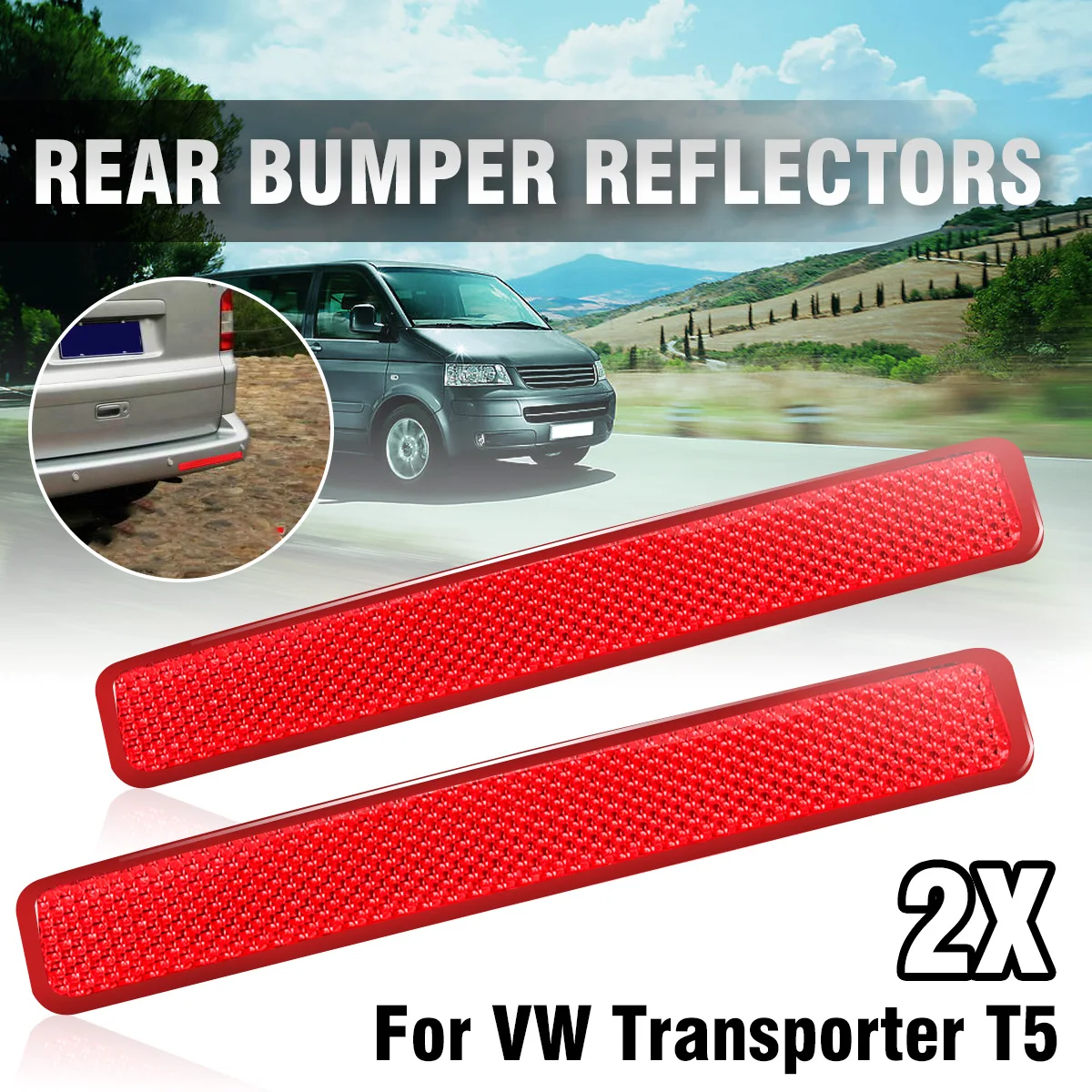 Пара красных задних левых и правых отражателей бампера задние фонари стоп