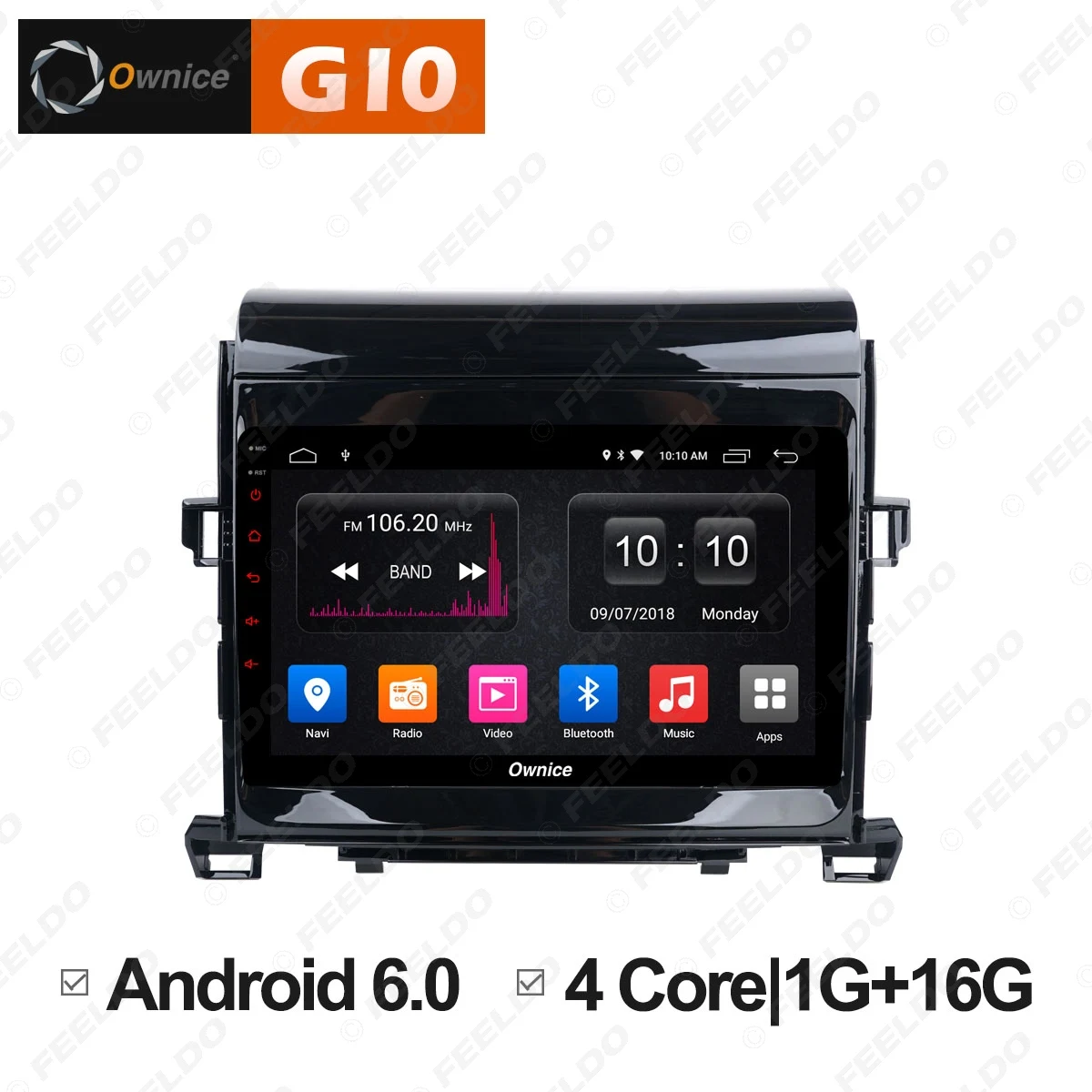 FEELDO 8 &quot2.5D Nano IPS экран Android 6 0 Octa Core/DDR3 2G/32G/4G LTE автомобильный медиаплеер с GPS для Toyota