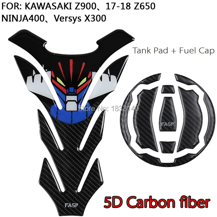 Мотоциклов Танк Стикеры наклейки 5D Настоящее углеродного волокна Pad защиты газа