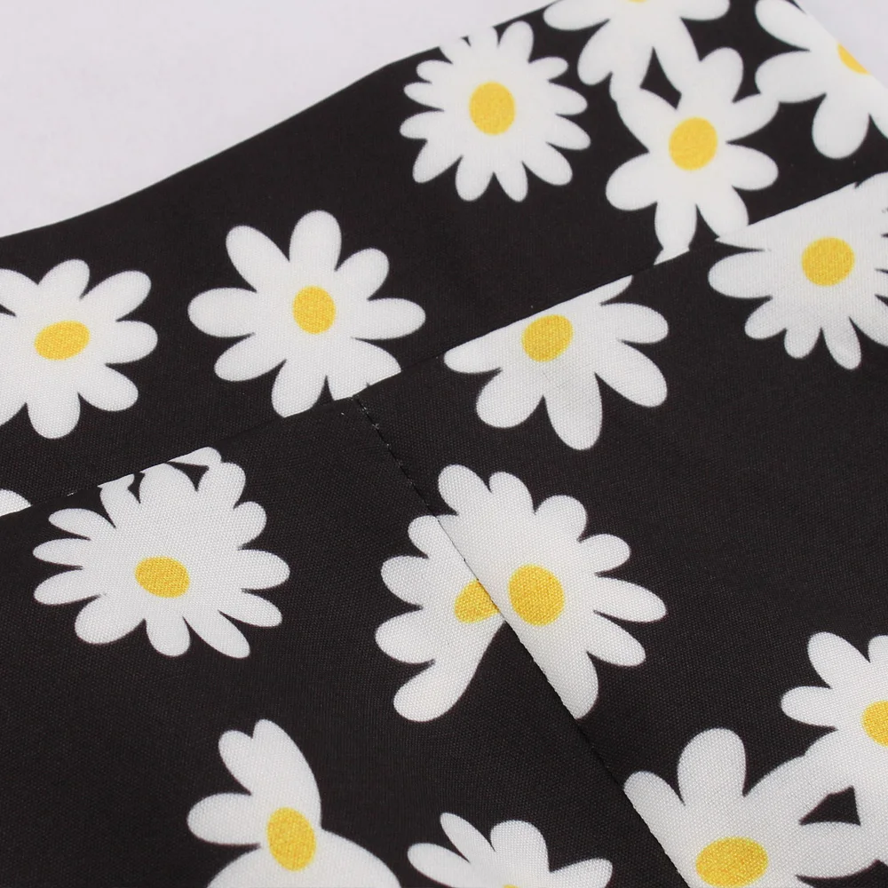 Женская юбка в богемном стиле Kenancy винтажная трапециевидной формы с цветочным принтом и высокой талией на