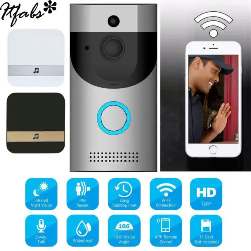 Двухсторонний аудио беспроводной WiFi дверной звонок смарт-видео телефон