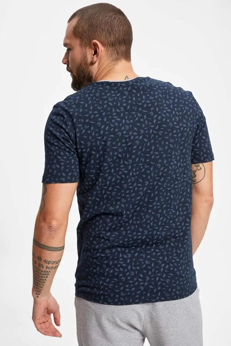 Дефакто Мужские Печатные Slim Fit пижамы Топ K2363AZ. 19SP. NV163|Кофты для сна| |