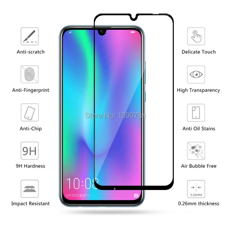10 шт 2.5D полное покрытие из закаленного стекла для huawei P Smart 2019 6 21 &quotпротектор