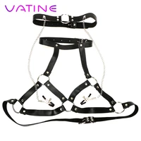 vatine o ring mouth gag breast clips nipple clamps pu leather sm bondage body harness role play sex toys for women restraints