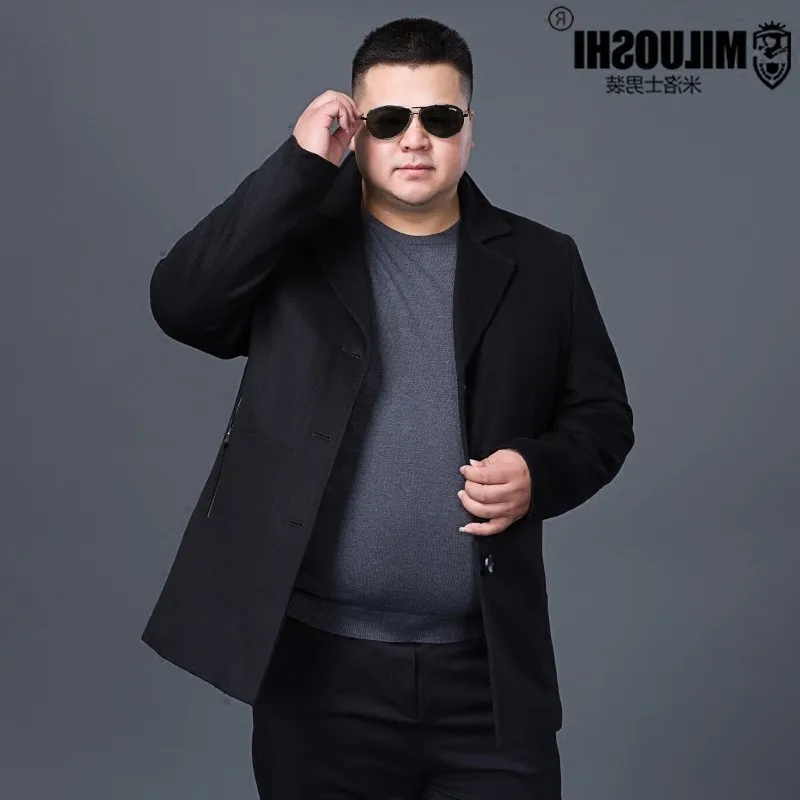 8XL 7XL мужские большого размера кашемировое пальто на зиму куртка мужчины манто homme мужской средней длины