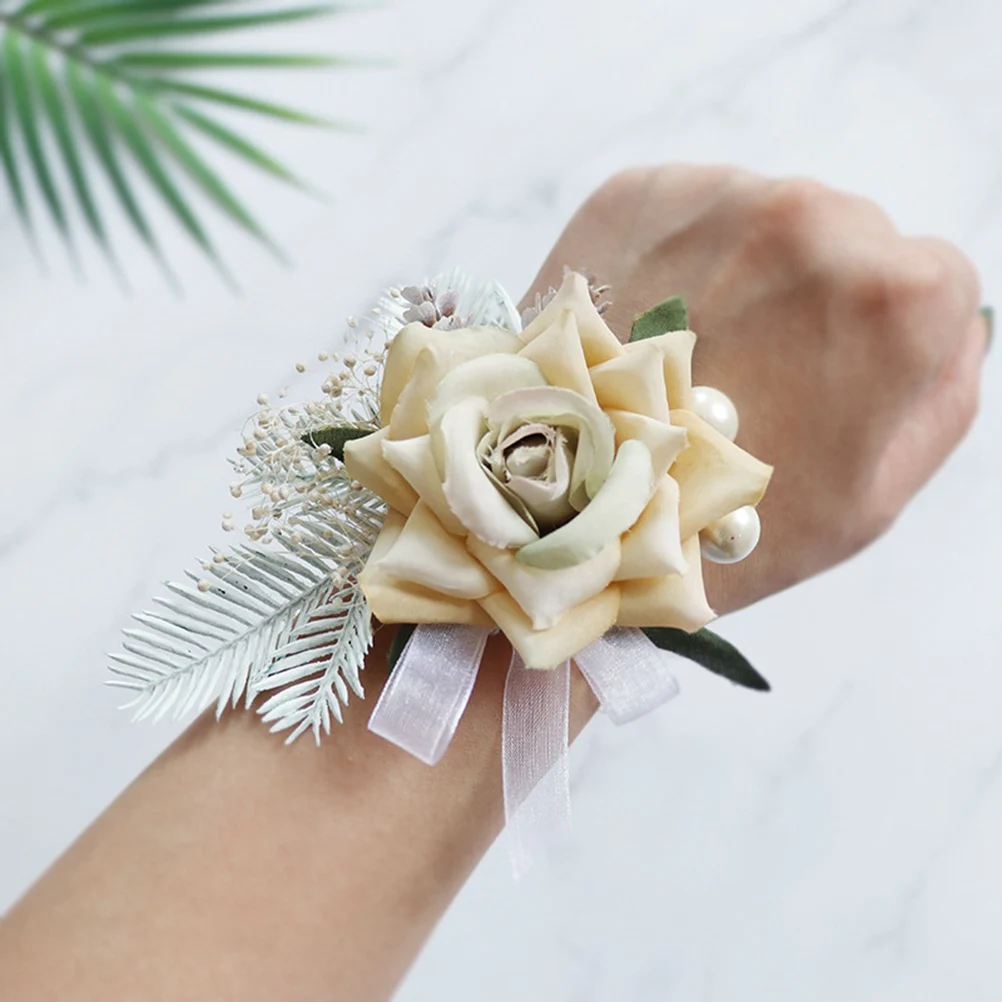 2 шт. Свадебный красивый цветок на запястье искусственный Декор брошь элегантный